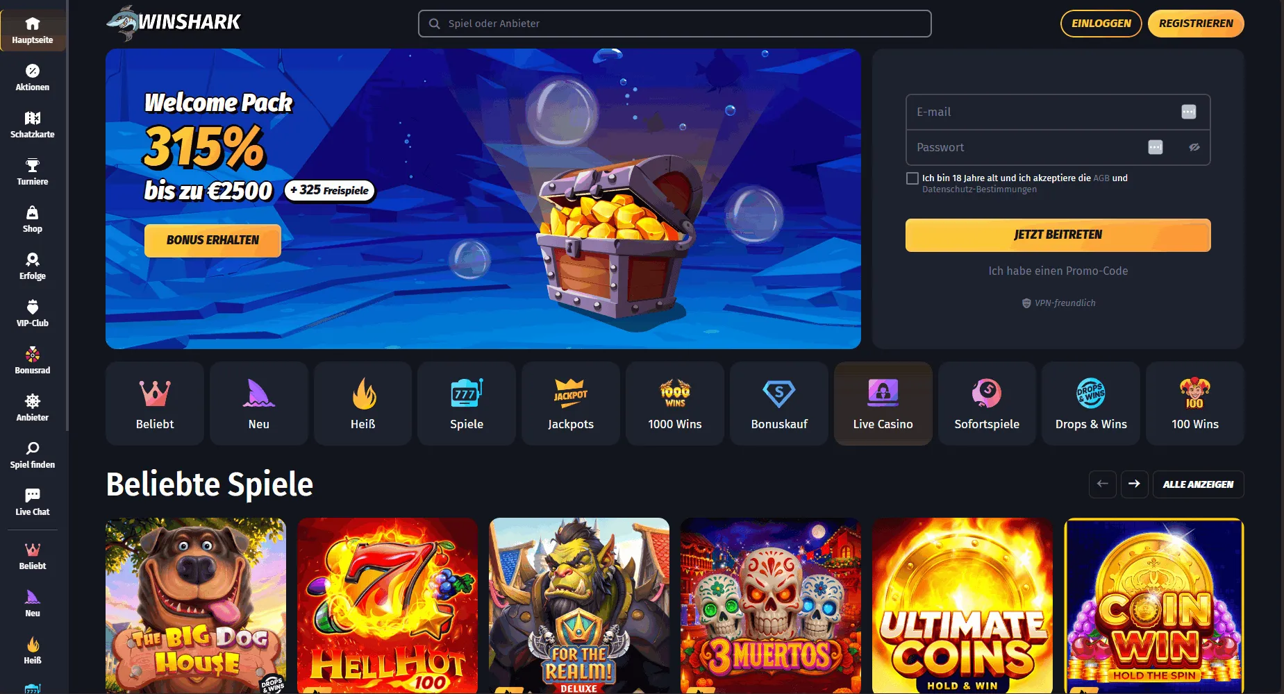 Winshark Neue Paysafecard Casino